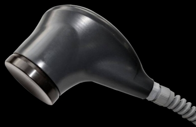 concave silver hand probe for equine therapeutic ultrasound