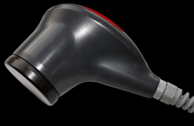 flat red hand probe for equine therapeutic ultrasound