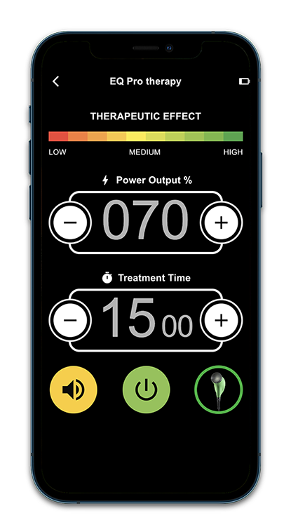 eq pro therapy app smartphone - controls - sm