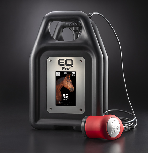 eq pro therapy for horses with red ultrasound transducer