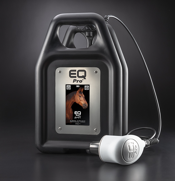eq pro therapy for horses with white ultrasound transducer