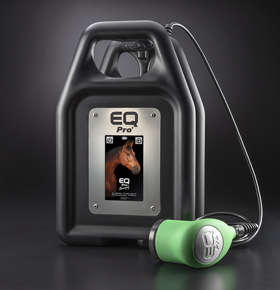 equltrasound Pro equine therapy with green transducer